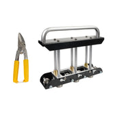 Professional and Lightweight Metal Edge Roller - Sheet Metal Bender with 3-Station Roller for Precise Roofing Bends, Includes 8-Inch Metal Snips
